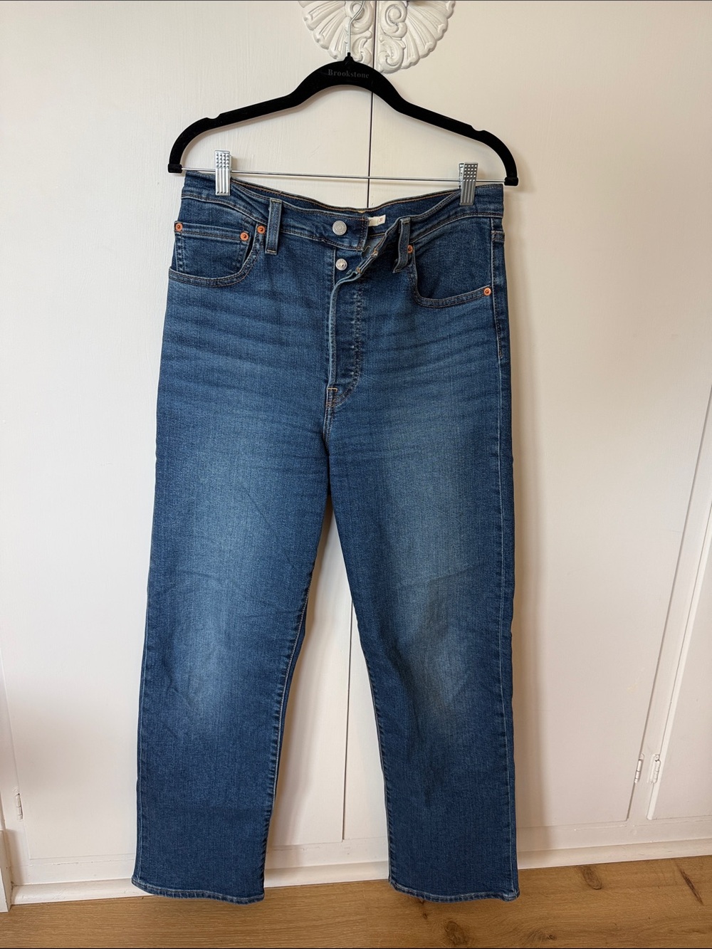 Levi's Women's Straight Leg Jeans - Dark Blue Wash